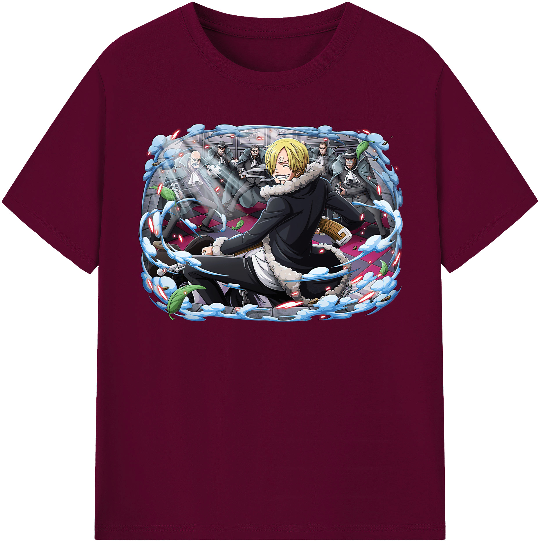 （画像用） ワンピース サンジ ONE PIECE Sanji レディースカジュアルプリントTシャツ（綿100％）